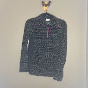 patterned columbia quarter zip fleece